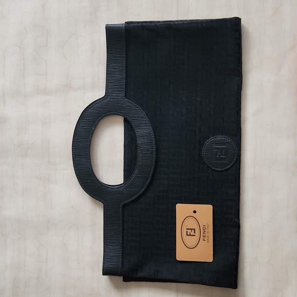 Fendi Handbags - Fendi Black Fabric Handbag/Clutch